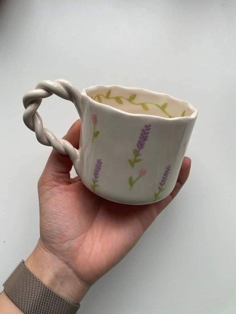 Homemade Clay Mugs, Homemade Pottery Clay, Ceramics Mugs Ideas, Hand Made Mug, Mug Ceramic Ideas, Clay Mug Designs, Clay Mugs Handmade, Clay Mug Ideas, Handmade Mugs Pottery