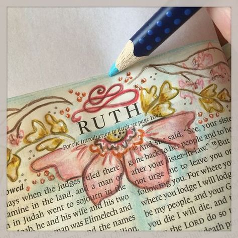 The Book Of Ruth, Book Of Ruth, Bible Journaling Ideas Drawings, Bible Study Journal, Faith Bible, Illustrated Faith, Life Quotes Love, Scripture Study, Bible Art Journaling