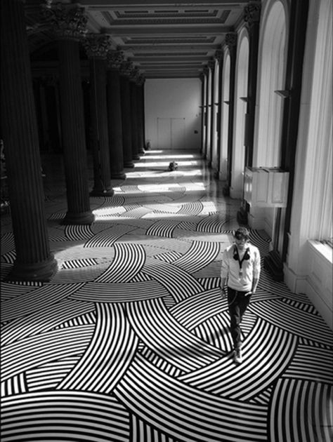 “lines_directions” - summer 2015 mood. Jim Lambie, Gorgeous Tile, Tape Art, White Floors, Design Exterior, Painted Floors, Floor Patterns, Floor Installation, Floor Design