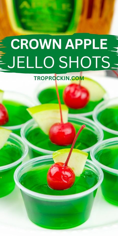 Party Jello Shots, Raspberry Jello Shots, Apple Jello Shots, Rum Jello Shots, Shots Alcohol Recipes, Best Jello Shots, Crown Royal Apple, Jello Shots Vodka, Halloween Jello Shots