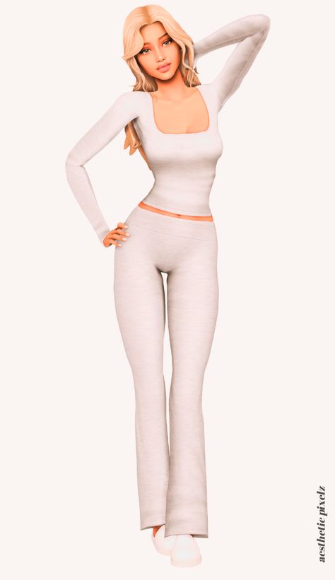 Best Sims 4 Pajamas CC Finds (Lookbook + Links to Download) - Aesthetic Pixelz Cc Pajamas The Sims 4, Sims 4 Cc Lazy Clothes, Sims 4 Clothes Mods Patreon, Sims 4 Female Pjs, Sims Sweatpants, Sims 4 Outfit Patreon, Sims Cc Loungewear, Sims 4 Cc Going Out Clothes, Sims Characters Cc