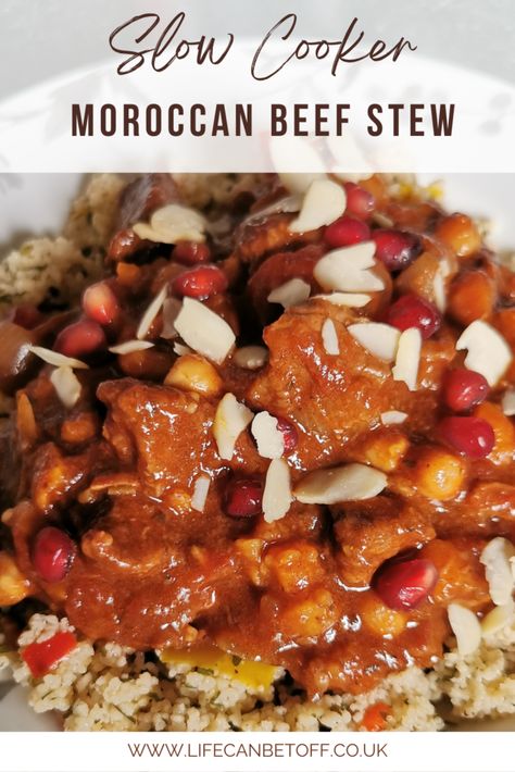 Slow cooker Moroccan beef stew - Cotswold Lifestyle Blogger Moroccan Beef Stew Slow Cooker, Beef And Bean Soup Recipe, Moroccan Beef Stew, Moroccan Beef, Moroccan Stew, Slow Cooker Beef Stew, Beef Casserole, Small Meals, Beef Stew