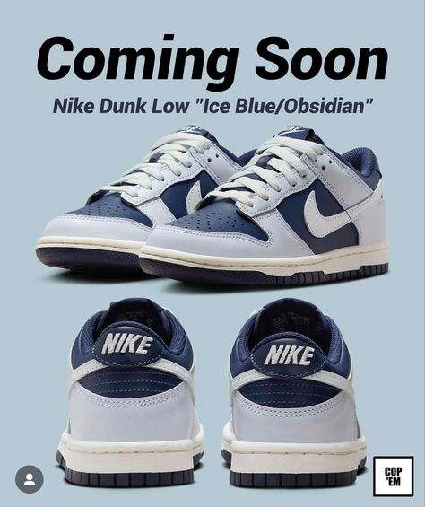 Blue Nike Dunks, Blue Obsidian, Trainers Nike, Nike Shoes Air Force, Trendy Shoes Sneakers, Pretty Shoes Sneakers, All Nike Shoes, Shoes Outfit Fashion, High Top Trainers