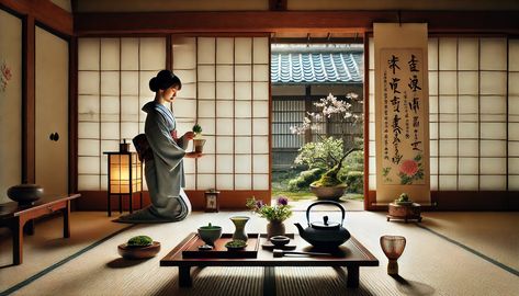 The Japanese tea ceremony, also known as "Chanoyu," "Sado," or "Chado," is more than just a method of preparing and drinking tea. Chanoyu Ceremony, Traditional Japanese Tea Ceremony, Tea Ceremony Japan, Japanese Tea Room, Tea Japanese, Asian Tea, Tatami Mat, Traditional Japanese Art, Japanese Tea Ceremony