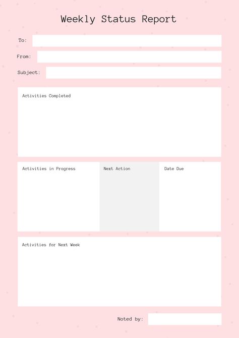 Weekly Report Template, Weekly Status Report, Business Planner Printables, Weekly Report, Simple Business Plan Template, Meeting Notes Template, Note Taking Strategies, Project Status Report, Work Advice