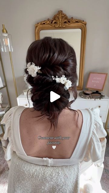 Jay Kay Braids & Bridal on Instagram: "I am loving both of the looks We tried out in my bride’s bridal hair trial! Which look do you prefer?  . We added 2 of the Flora Clips from my collection to complete the look! These gorgeous bridal hair clips are tagged and available for purchase! Or comment, “Flora” and I will direct message you a link! Due to Instagram’s policies, you must be following me in order for me to message you🫶🏽 . Extensions used: @cashmere_hair 🌸 use code JAYKAY for your discount !  . Curling iron: 1 inch @babylissprousa  . Products: @designmehair puff me powder and hold me hairspray 💗" Bridal Hair Clips, Cashmere Hair, Jay Kay, Bridal Hair Clip, I Am Loving, Curling Iron, Hold Me, My Collection, Up Hairstyles