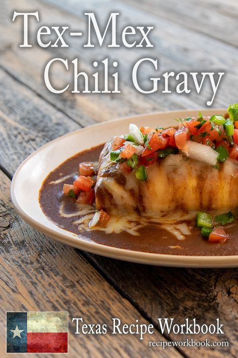 Beef Enchiladas With Brown Gravy, Tex Mex Chili Gravy Enchilada Sauce, Chili Gravy For Tamales, Brown Gravy Enchilada Sauce, Texmex Enchilada Sauce, Brown Gravy Enchiladas, Mexican Brown Gravy Enchilada Sauce, Casa Ole Enchilada Gravy, Chili Gravy Enchiladas