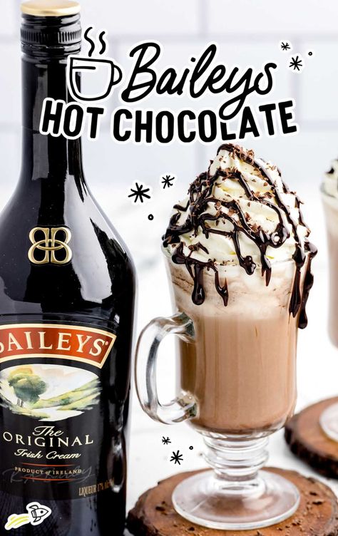 Baileys Hot Chocolate - Spaceships and Laser Beams Baileys Hot Chocolate Recipe, Chocolate In A Mug, Baileys Hot Chocolate, Baileys Original Irish Cream, Hot Drinks Recipes, Spaceships And Laser Beams, Irish Cream Liqueur, Hot Chocolate Drinks, Hot Chocolate Recipe