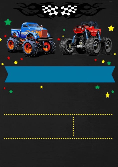 Te gustaría personalizar esta Invitación Animada Monster Jam? Con tus propios datos y enviarsela a tu seres queridos. Entonces haz click aquí 👇 Monster Jump, Monster Jam, Monster Truck, 4th Birthday, Birthday Ideas, Kids Party, Minion, Save The Date, Invitation Template