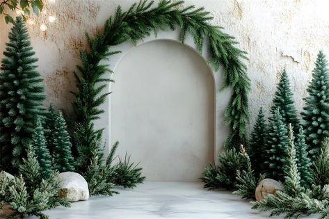 Christmas Tree Arch Photography Backdrop UK RR8-347 Christmas Wreath Backdrop, Christmas Backdrop Decorations, Christmas Arch Backdrop, Christmas Church Photo Booth, Church Christmas Backdrop, Christmas Backdrop Ideas Backgrounds, Santa Photo Backdrop Ideas, Christmas Backdrops For Photos, Christmas Party Photo Backdrop