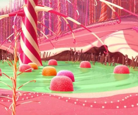 Candy World Aesthetic, Wreck It Ralph Candy Land, Sugar Rush Aesthetic, Candy Land Aesthetic, Sugar Rush Wreck It Ralph, Candyland Aesthetic, Wreck It Ralph Sugar Rush, Candy City, Candy Cane Forest