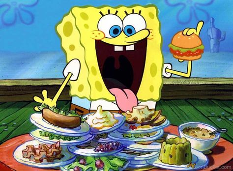 Spongebob Eating, Spongebob Party Food, Bobs Burgers Wallpaper, Spongebob Squarepants Cartoons, 8k Resolution Wallpapers, Spongebob Birthday Party, سبونج بوب, Spongebob Party, Spongebob Birthday