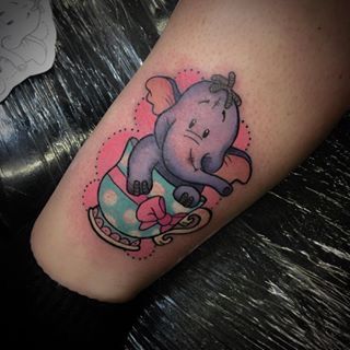 Heffalump tattoo Heffalump Tattoo, Dumbo Tattoo, Tattoo Disney, Cute Tats, Elephant Drawing, Disney Tattoo, Elephant Tattoo, Disney Side, Elephant Tattoos