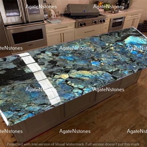 Gemstone Countertops, Kitchen Slab, Countertop Slabs, Kitchen And Dining Area, Stone Kitchen, Kitchen Dining Tables, Dining Table Top, Kitchen Plans, Kitchen Tops