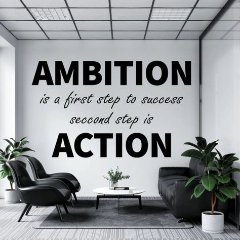 Dreams, Ideas, Ambition, The Best Idea doesn't matter unless you take action. Lets GO: https://www.youtube.com/stopstrugglingnow @stopstrugglingnow #stopstrugglingnow #dreamscometrue #goals #dreams #inspiration #action #motivation #successmindset Office Wall Decor Inspiration, Office Quotes Wall Workspaces, Wall Motivation Ideas, Motivation Images Inspiration, Shop Office Design, Quotes For Office Wall, Best Office Quotes, Motivational Quotes Design, Quotes For Office