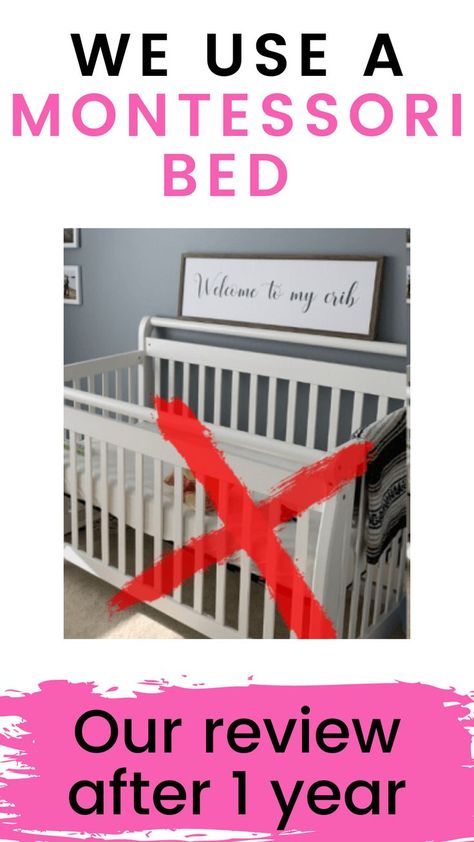 Montessori bed review after one year of using a floor bed. Best Baby Bed, Baby Bed Ideas Newborns, Crib Alternative Ideas, Best Cribs For Baby, Nursery Alternative, Montessori Bedroom Newborn, Nursery With Bed, Bedroom With Crib, Crib Alternative