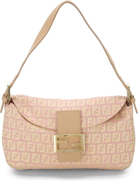 Amazon.com: Fendi, Pre-Loved Pink Zucchino Canvas Shoulder Bag, Pink : Luxury Stores Pink Luxury, Shoulder Bag Pink, Fendi Bag, Retail Experience, Timeless Accessories, Canvas Shoulder Bag, Luxury Store, Casual Streetwear, Chic Woman