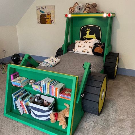 Boy Beds, Monster Truck Bed, Tractor Bed, Room Boy, Construction Vehicle, Bed Plans, Boys Bedding, Toddler Bedrooms, Big Boy Room