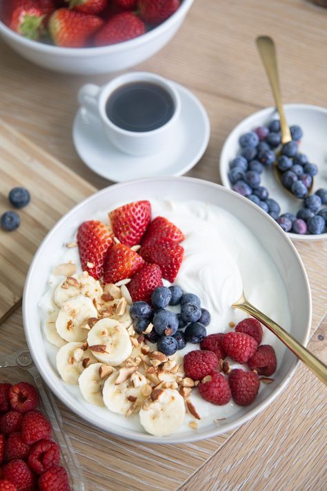 Yogurt Bowl Photography, Greek Yogurt Breakfast Bowl, Yogurt Breakfast Bowl, Greek Yogurt Breakfast, Berry Yogurt, Yogurt Breakfast, Hormone Support, Yogurt Bowl, Breakfast Bowl