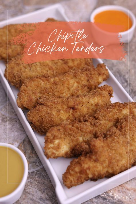 Chipotle Chicken Tenders, Easy Chipotle Chicken, Spicy Chicken Sandwiches, Chipotle Peppers, Chipotle Chicken, Party Finger Foods, Chicken Bites, Chicken Nuggets, Spicy Chicken