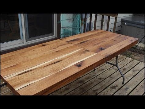 Building a Folding Table from a Folding Table - YouTube Folding Table Topper, Diy Folding Table, Long Folding Table, Folding Table Diy, Diy Furniture Hacks, Table Makeover, Furniture Hacks, Big Project, Table Topper