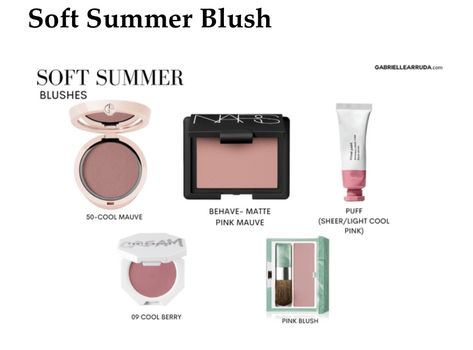 Soft Summer Makeup Products, Soft Summer Blush, Soft Summer Fashion, Summer Skin Tone, Soft Summer Makeup, Autumn Color Palette Fashion, Cool Summer Palette, Soft Summer Palette, Soft Summer Color Palette