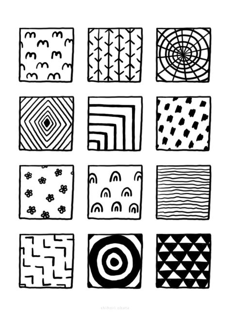 Patterns To Draw, Modele Zentangle, Easy Patterns To Draw, Zen Doodle Patterns, Easy Patterns, Simple Designs To Draw, Easy Doodle Art, Pola Sulam, Lukisan Cat Air