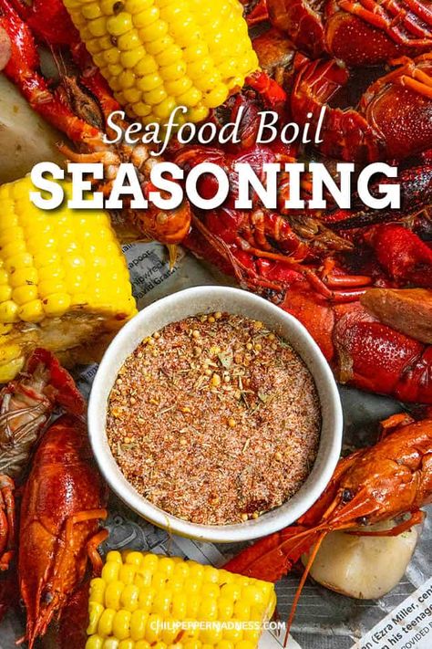 This homemade seafood boil seasoning guarantees huge flavor for your next seafood boil, perfect for crawfish boils, shrimp boils, crab boils, or a mix. Crab Boil Seasoning Recipe, Boil Seasoning Recipe, Shrimp Boil Seasoning Recipe, Seafood Boil Seasoning Recipe, Homemade Seafood Boil, Louisiana Crab Boil, Shrimp Boil Seasoning, Seafood Boil Seasoning, Crawfish Boil Recipe