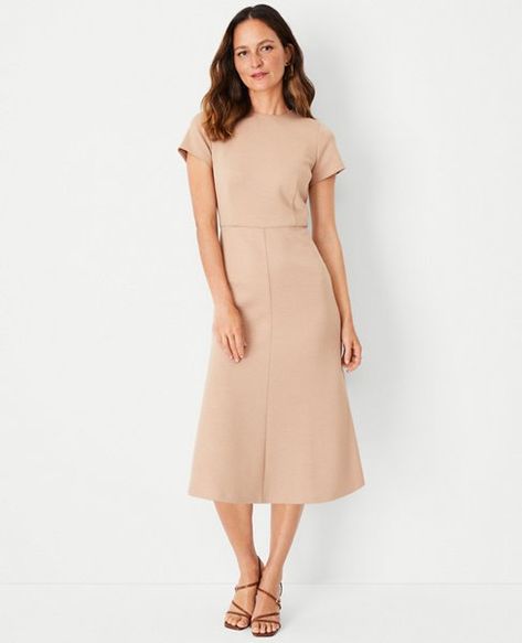 Women’s Dresses: Formal, Casual, & More | Ann Taylor The Flare, Work Dresses For Women, Knitted Suit, Tie Waist Dress, Professional Dresses, Feminine Dress, Ann Taylor Dresses, Double Knit, Business Dresses