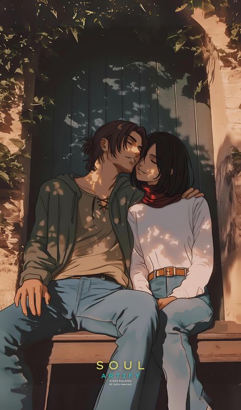 ⚠️ iPhone Users Tap/zoom in for full view ⚠️ 🌅🍃 Eren & Mikasa - A Moment of What Could Have Been 🌸💔 In a world torn apart, Eren and Mikasa find a quiet moment together, a glimpse of what might have been. Holding onto these fleeting seconds, dreaming of a peace they could never truly have. 💔✨ . . . . . . . . ❅❅⋯❀⋯☃⋯❀⋯❅❅ Art by: @soulartify ❅❅⋯❀⋯☃⋯❀⋯❅❅❆❆❆ #AnimeArt #attackontitan #aot #shingekinokyojin #snk #attackontitanfinalseason #erenjaeger #erenyeager #mikasaackerman #mikasa #studioghib... Eren And Armin Wallpaper, Eren Mikasa Fanart, Eren X Mikasa Love, Eren Jaeger X Mikasa, Eren X Mikasa Fanart, Eren And Mikasa Fanart, Eren's Mom, Eren Art, Mikasa And Eren