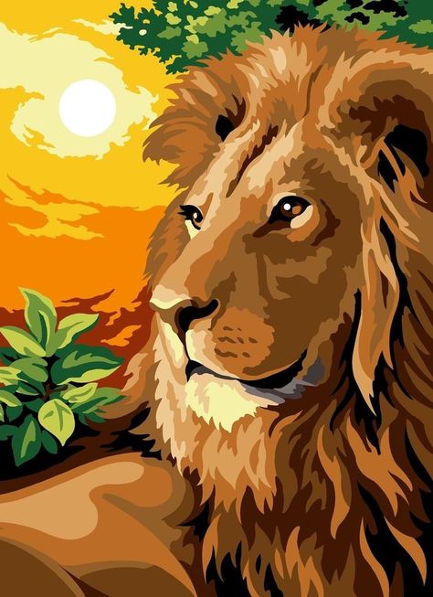 Lion Painting, Amazing Art Painting, Art Drawings For Kids, Abstract Canvas Painting, Painting Art Projects, Cool Art Drawings, Diy Art Painting, Canvas Art Painting, Full Colour