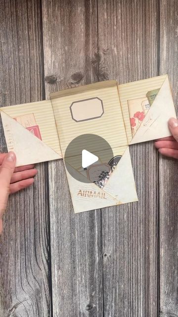 Make Envelopes From Scrapbook Paper, How To Fold Paper Into An Envelope, How To Make Small Envelopes, Paper Pockets Diy, A4 Size Paper, Handmade Journals Diy, Paper Pocket, Pocket Envelopes, Gift Card Envelope