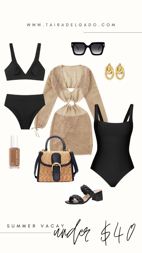 Summer is the perfect time to soak up the sun and hit the beach or pool with friends and family. And what better way to do that than in a stylish black swimwear outfit! Black Swimwear Outfit, Pool With Friends, Swimwear Outfits, Mom Wardrobe, Gold Beach, Soak Up The Sun, Beach Outfits, Modern Mom, Black Swimwear