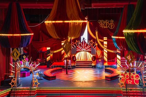 Circus Gala, Circus Party Decor, Circus Games, Circus Themed Party, Circus Party Decorations, Outdoor Rehearsal Dinner, Rooftop Venue, Greatest Show On Earth, Ring Master