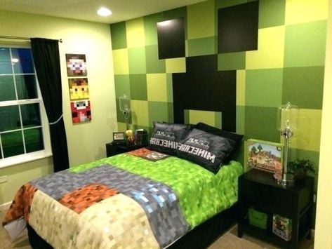 Boys Minecraft Bedroom, Minecraft Bedroom Ideas, Minecraft Room Decor, Bedroom Ideas Minecraft, Minecraft Bedroom Decor, Minecraft Bedroom, Minecraft Room, Minecraft House Designs, Cute Bedroom Ideas