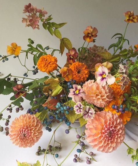 HART on Instagram: “End of September brides consider a pop of blue for a subtle nod to all that is seasonal and sacred!” Hart Floral, September Bride, Threads Instagram, Bed Threads, Fall Flower Arrangements, Floral Centerpiece, Floral Arrangements Wedding, Iconic Design, Beautiful Blooms