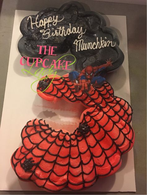 Spider-Man Pull apart cupcake cake Cupcakes Number, Cupcake Cakes Pull Apart, Pull Apart Cupcake, Cupcake Recipes For Kids, Cupcake Recipes From Scratch, Pull Apart Cupcake Cake, Pull Apart Cake, Cake Pulls, Pull Apart Cupcakes