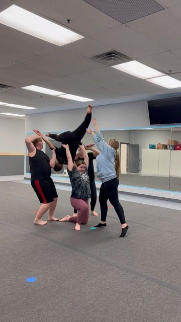 5 Person Dance Lifts, Lifts Dance, Dance Lifts Group, Partner Tricks, Dance Lifts, Back Walkover, Neural Pathways, Reducing Cortisol Levels, Acro Dance