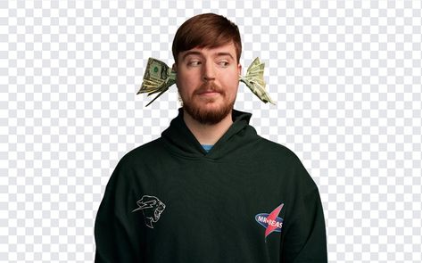 Mr Beast with Money PNG Mr Beast Thumbnail, Thumbnail Material Png, Youtube Thumbnail Material Png, Thumbnail Material, Money Png, Gamer Boys, Man Png, Mr Beast, Youtube Success