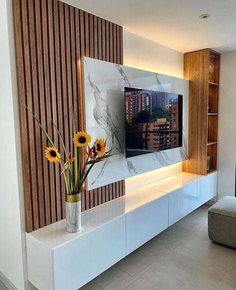 Tv Wall Design Luxury, Modern Tv Room, Tv Fal, Tv Unit Interior Design, Latest Living Room Designs, Living Room Tv Unit, Tv Room Design, Hall Interior Design, Hal Decor