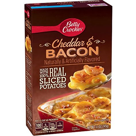 Betty Crocker Cheddar  Bacon Potatoes 51Ounce Boxes Pack of 12 -- Learn more by visiting the image link. Betty Crocker Scalloped Potatoes, Bacon Potatoes, Creamy Scalloped Potatoes, Cheesy Scalloped Potatoes, Scalloped Potatoes Cheesy, Bacon Potato, Cheese Potatoes, Three Cheese, Scalloped Potatoes