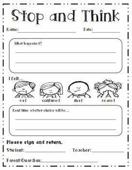 Think Sheets For Behavior Think Sheets For Behavior, Behavior Kindergarten, Behavior Sheet, Kindergarten Behavior, Goal Sheets, Think Sheets, Think Sheet, Behavior Reflection, Classroom Discipline