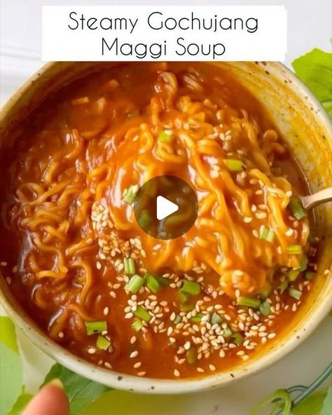 Maggi Soup, Masala Maggi, Red Chilli Sauce, Onion Paste, Gochujang Paste, Maggi Recipes, Dark Soy Sauce, Soup Ingredients, Red Chilli Powder