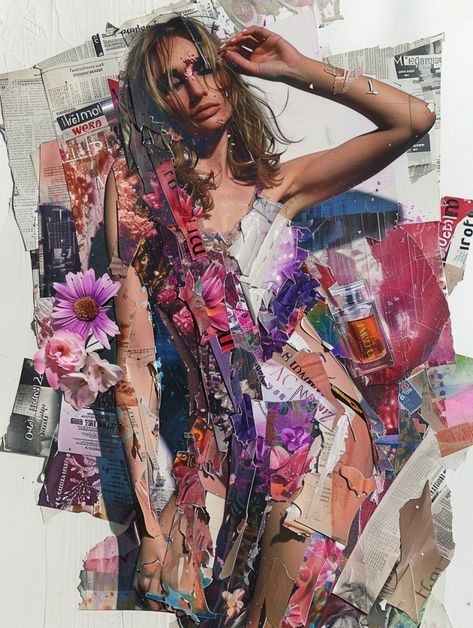 Aesthetic Collage Inspiration – void spectrum Collage And Mixed Media, Mixed Material Art, Surreal Collage Art Mixed Media, Magazine Collage Diy, Magazine Collage Art Mixed Media, About Me Collage, Mixed Media Magazine, Magazine Collage Art, Hair Collage