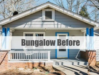 HGTV Urban Oasis Bungalow Asheville BEFORE Bungalow Remodel Before After, 1920 Bungalow Exterior, 1920 Bungalow Remodel, Small Craftsman Bungalow, 1920 Bungalow, 1940s Bungalow, Bungalow Decor, Craftsman Style Bungalow, 1920s Bungalow