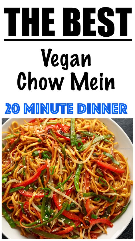 Tofu Chow Mein, Vegan Chow Mein Recipe, Vegetarian Chow Mein, Chow Mein Sauce, Veggie Chow Mein, Vegan Chow Mein, Vegetarian Chinese Recipes, Lenten Meals, Vegetable Chow Mein