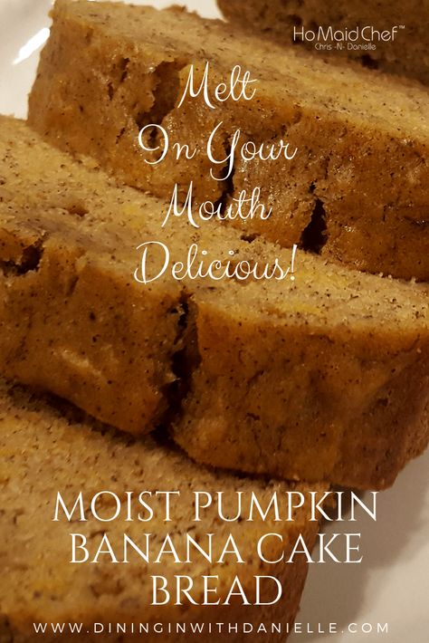 Banana Bread With Pumpkin Spice, Pumpkin Banana Carrot Bread, Pumpkin Bread With Bananas, Moist Pumpkin Banana Bread, Pumpkin Banana Bread Cream Cheese, Pumpkin And Banana Bread, Pumpkin Banana Cake, Pumpkin Spice Banana Bread, Pumpkin Banana Bread Recipe