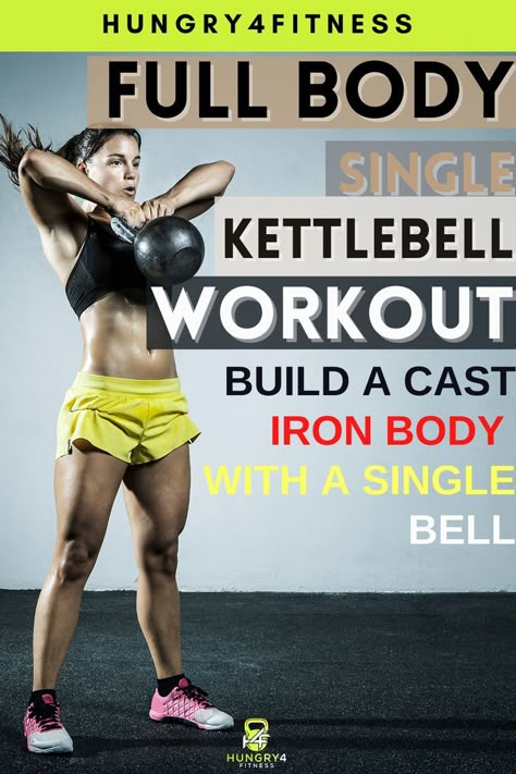 A person completing a full body single kettlebell workout. Kettlebell Core Workout, Kettlebell Hiit, Hiit Workouts Fat Burning, Major Muscle Groups, Powerlifting Workouts, Kettlebell Workout Routines, Kettlebell Routines, Best Kettlebell Exercises, Kettlebell Challenge