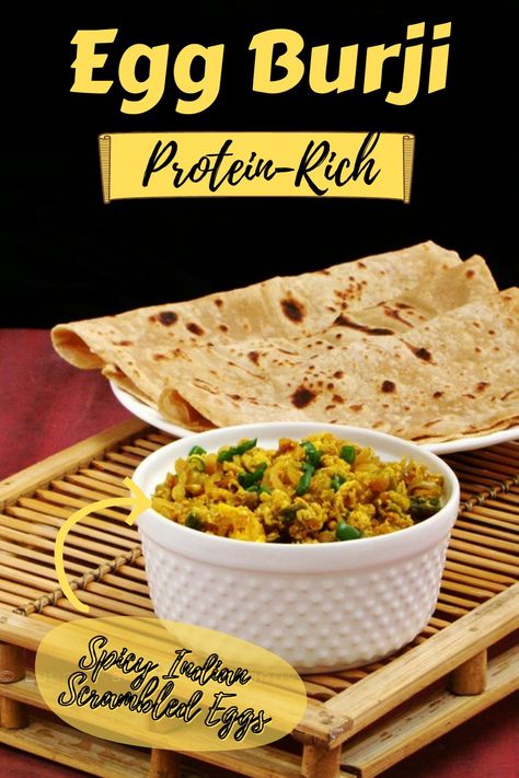 Egg Burji Indian Style Egg Burji Indian Style, Egg Burji, Roti Indian, Indian Flat Bread, Flat Bread, South Indian Food, Microwave Recipes, Perfect Side Dish, Easy Food To Make