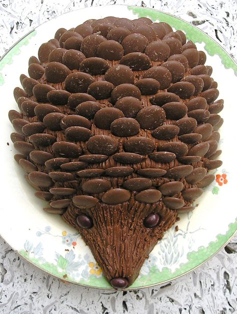 Hedgehog Cake | by Annie Montgomerie Hedgehog Cake, Hedgehog Birthday, A Hedgehog, Animal Cakes, Novelty Cakes, Food Cakes, Birthday Cake Kids, Fancy Cakes, Pretty Cakes